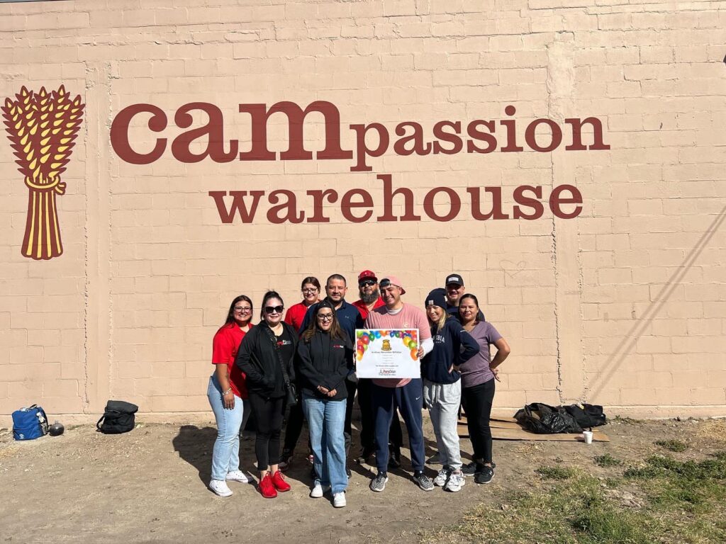 PuroClean in San Antonio employees at the campassion warehouse for Christian Assistance Ministry (CAM)