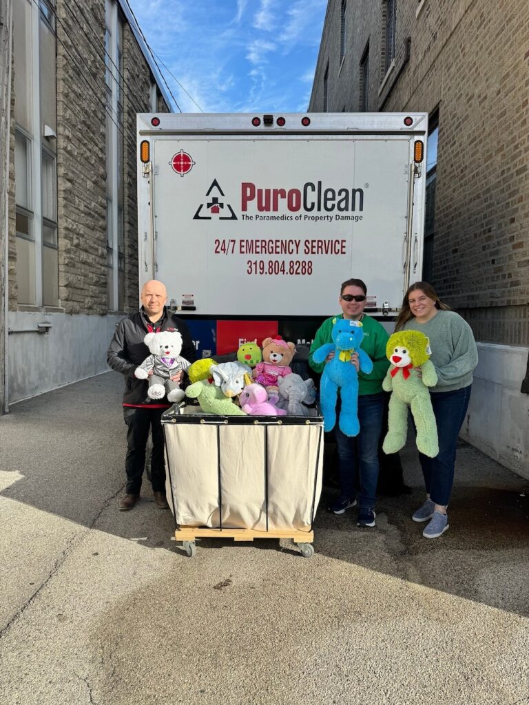 PuroClean in Cedar Rapids, IA with teddy bears