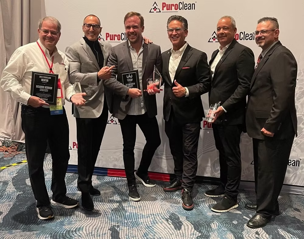 Miami PuroClean Franchise Owners receiving awards for disaster recovery efforts