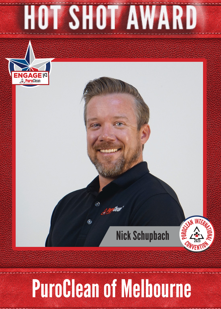 PuroClean Honors Nick Schupbach with Hot Shot of the Year Award