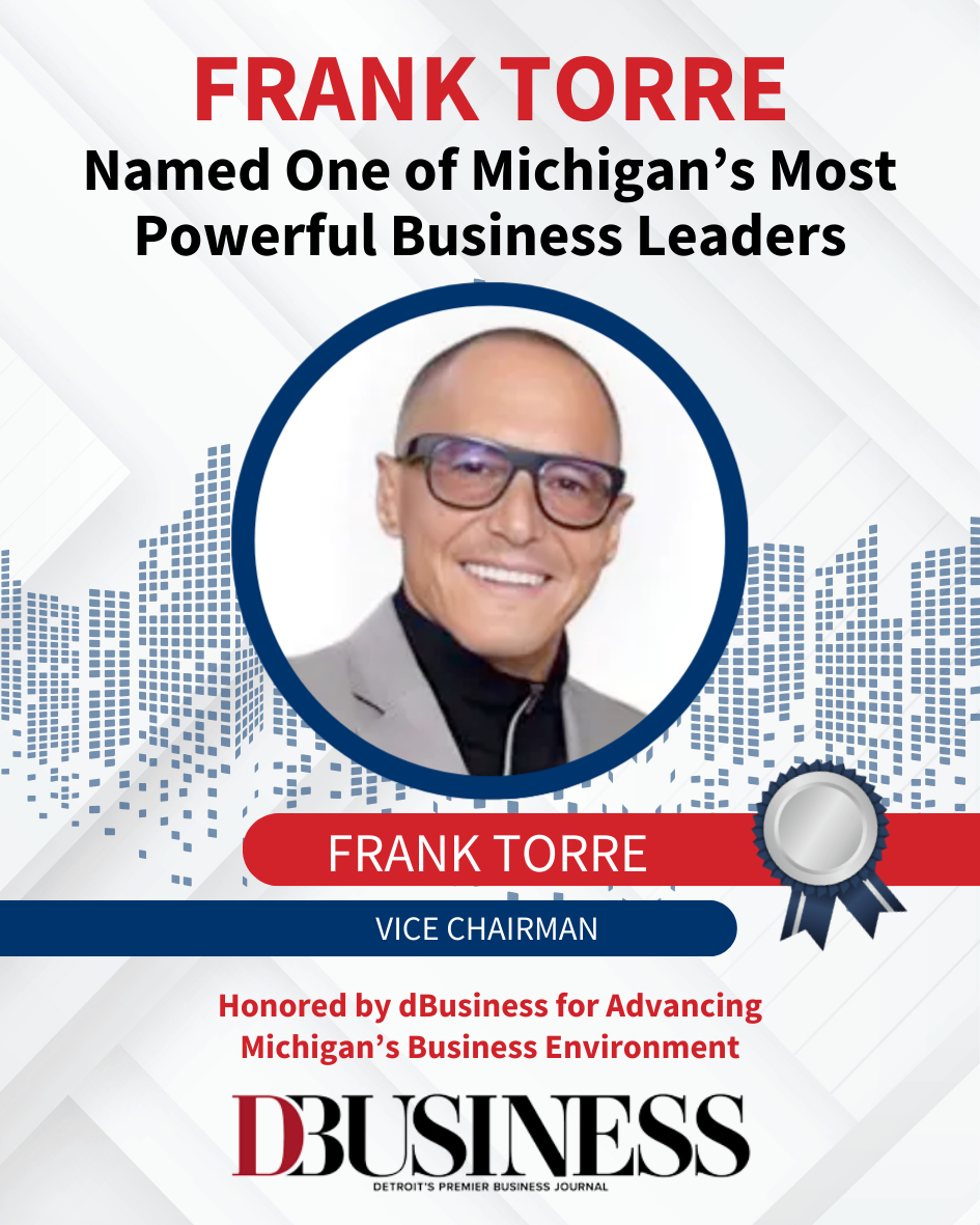 Frank Torre Named One of Michigan’s Most Powerful Business Leaders. PuroClean Vice Chairman Honored by dBusiness for Eighth Consecutive Year