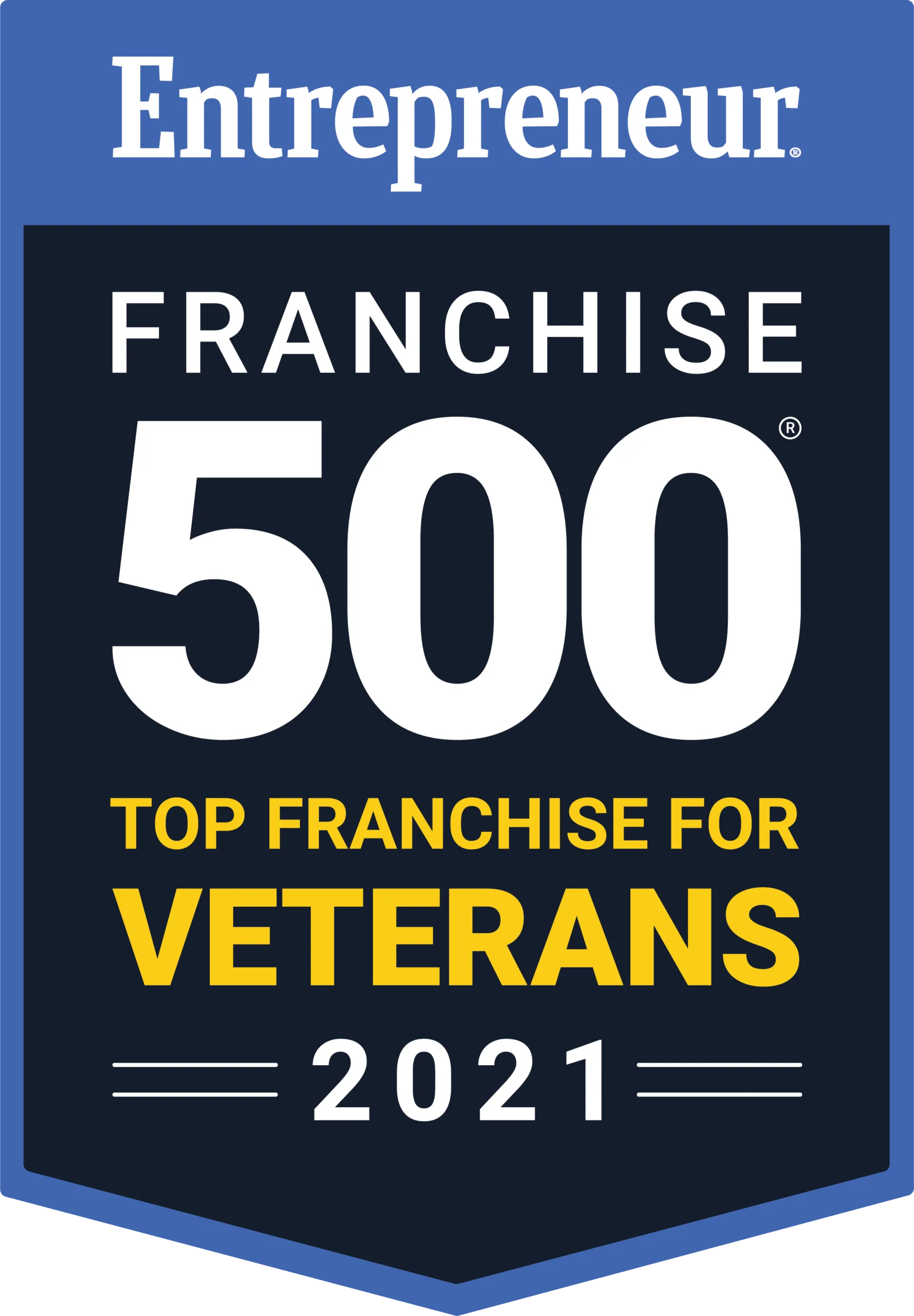 2021 - Ranked among the Top 500 Franchises for Veterans