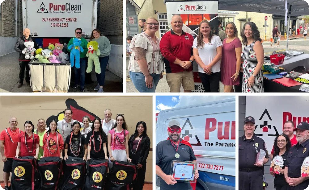 PuroClean Cares Collage of campaigns