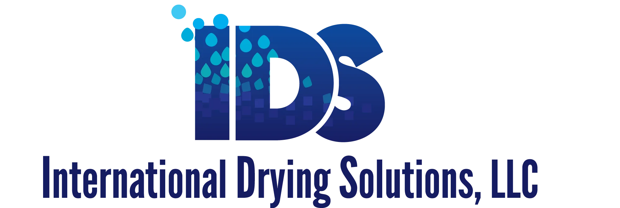 International Drying Solutions, LLC logo with blue 'IDS' text featuring water droplet and square