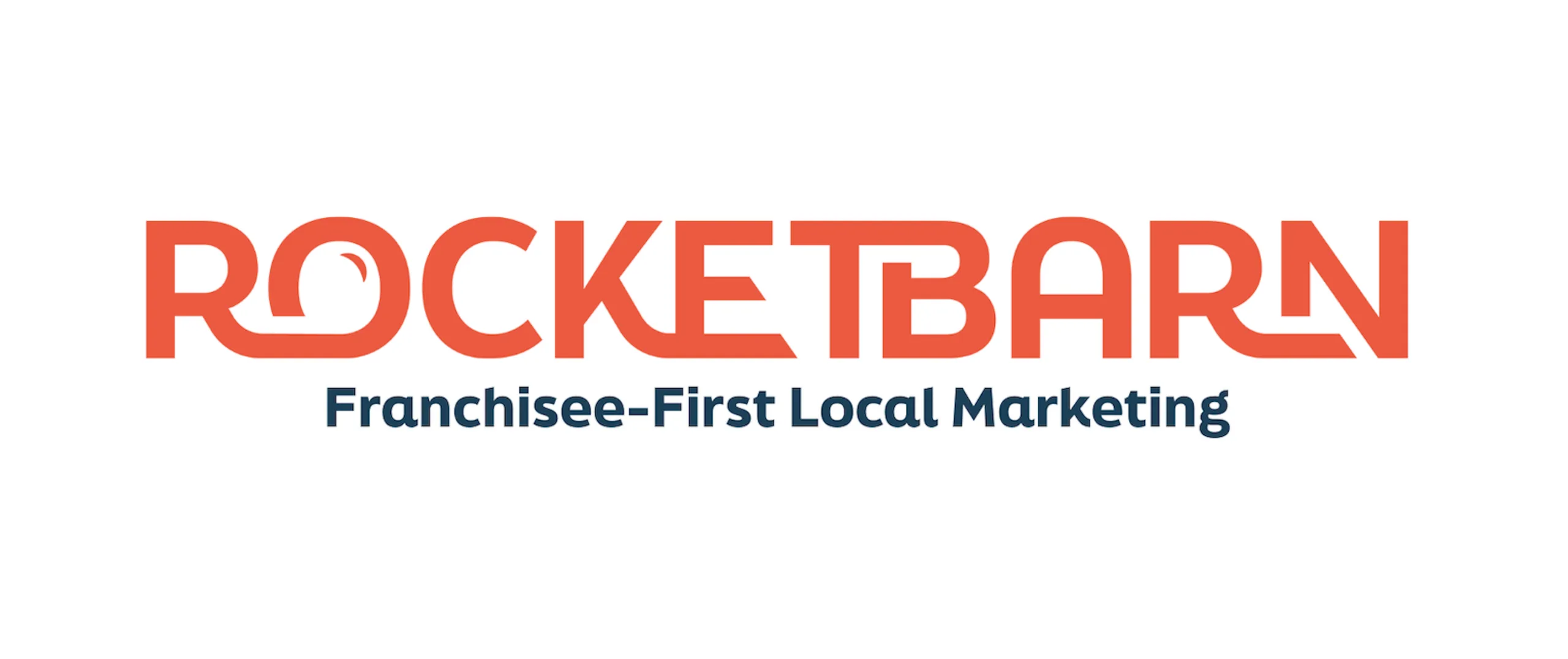 Orange Rocketbarn logo with a rocket in the 'O' and 'Franch