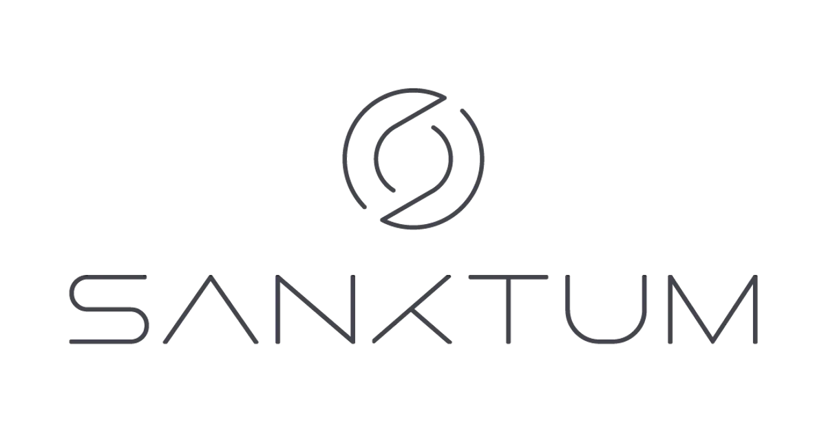 SANKTUM logo featuring a circular abstract design above the company name. TITLE