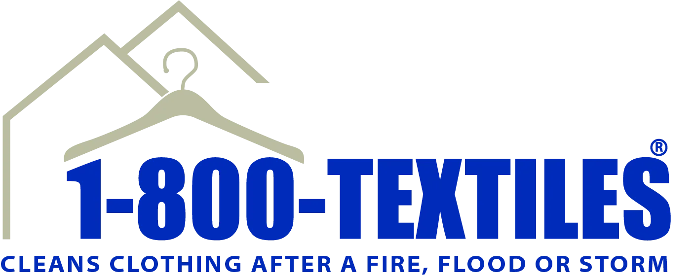 The 1-800-TEXTILES logo features a house outline, clothes hanger