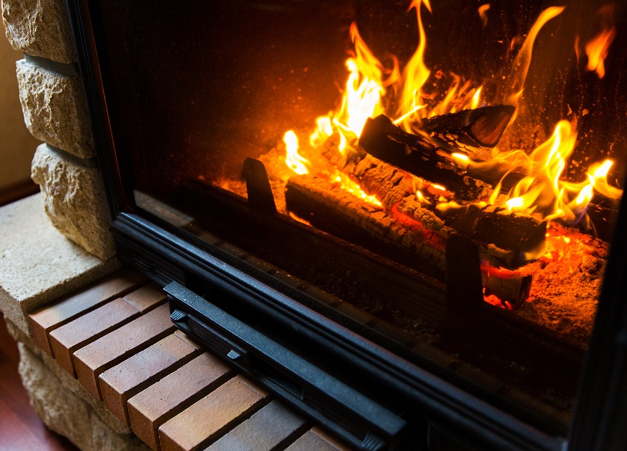 Winter Safety - Lit Fireplace