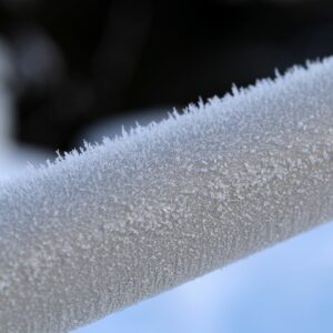piping - exterior pipe covered in frost