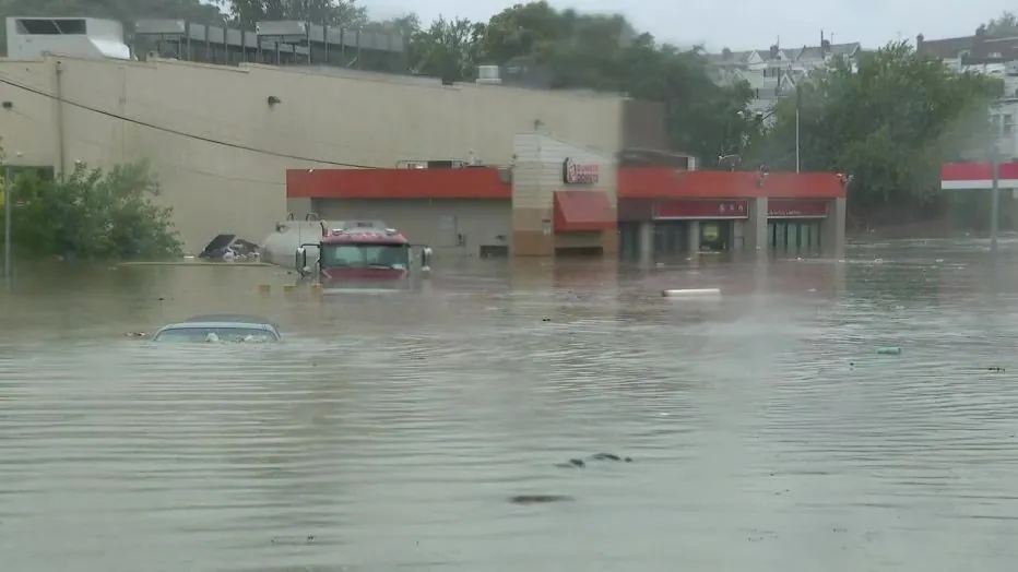 flooded streets of south jersey and philly after hurricane