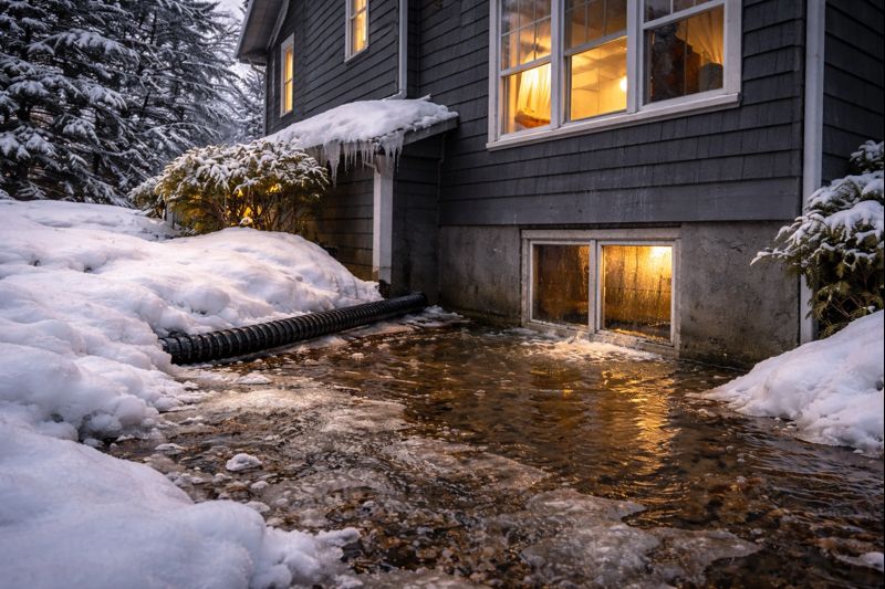 Winter Flood Hazards: How Ice Jams and Snow Melt Can Cause Basement Water Issues