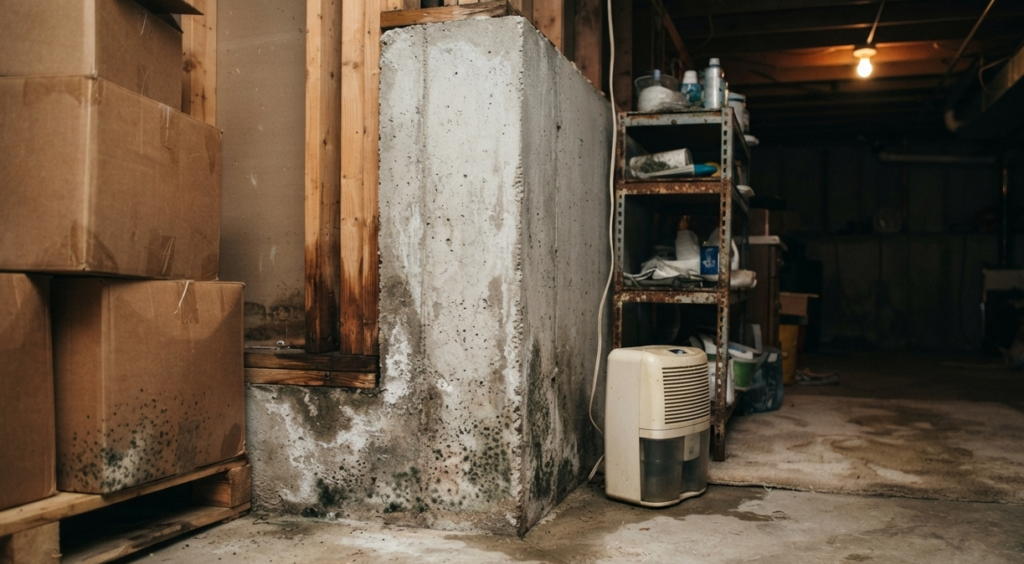 mold growth in basement