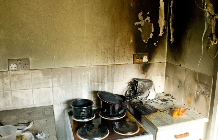 smoke damage in house