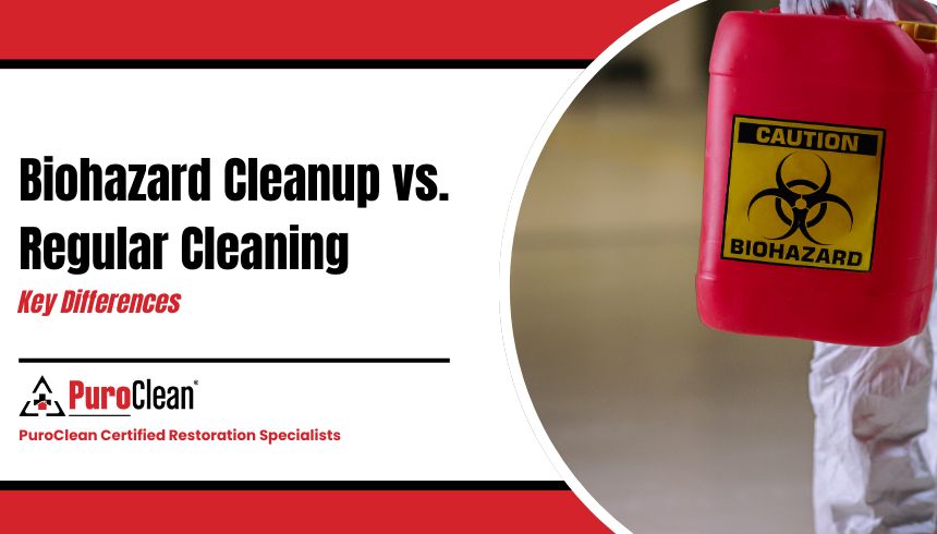 biohazard cleanup vs. regular cleaning