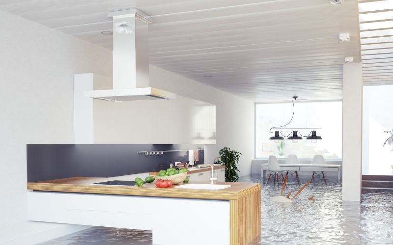 flood in the kitchen